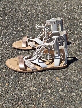 Sorel Ella Gladiator Sandals Size 7.5 Lace-Up Zip Back